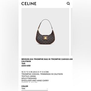 100% authentic Celine Ava